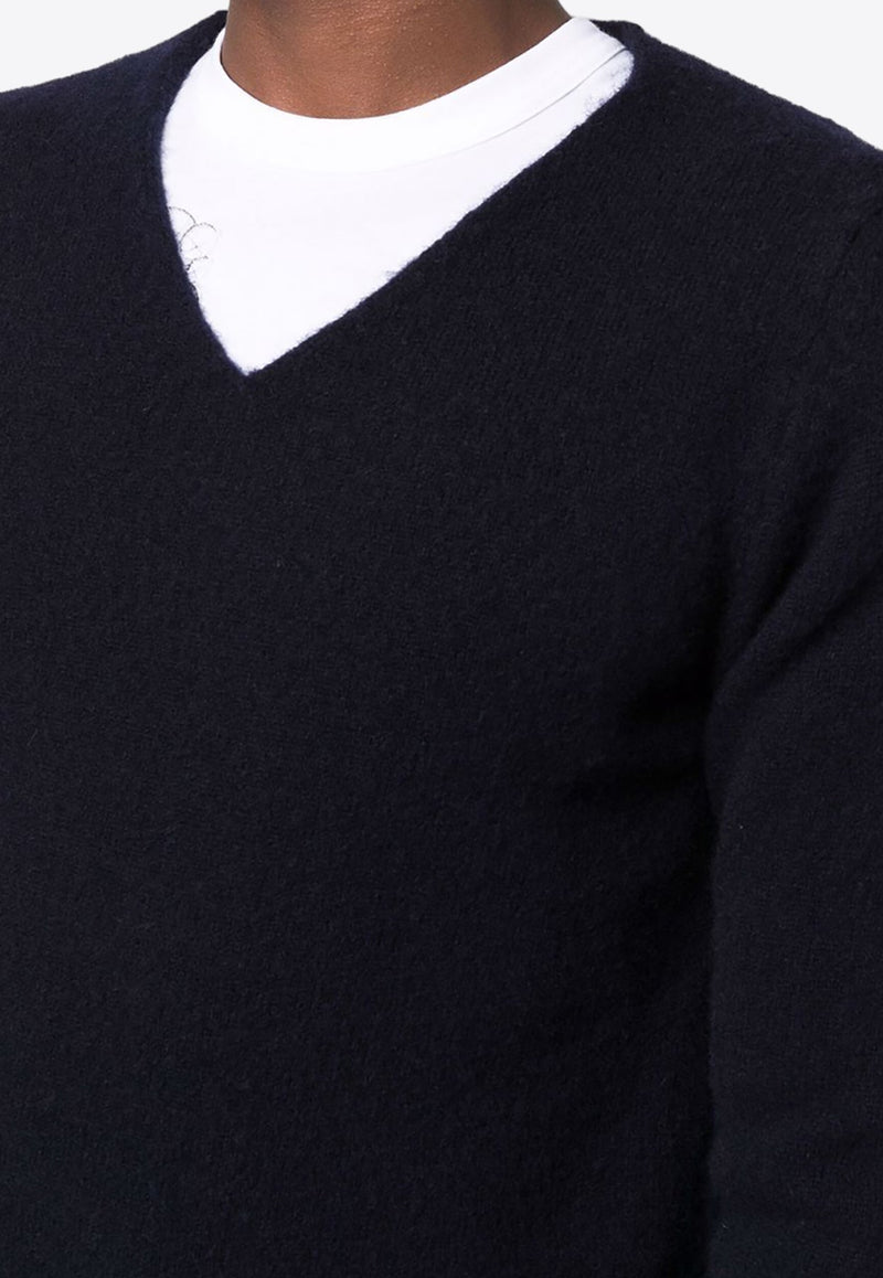 V-neck Wool Knit Sweater