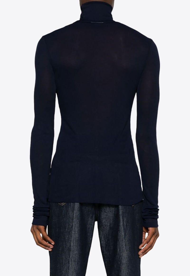 Semi Sheer Turtleneck Sweater