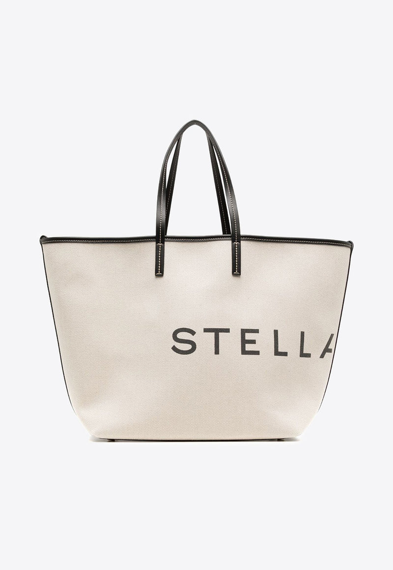 Logo Canvas Beach Tote Bag