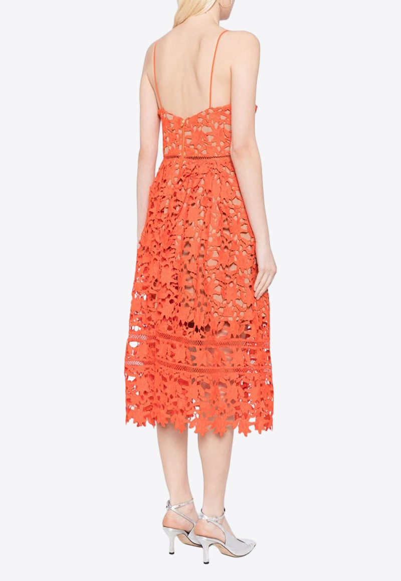 Azaelea Floral-Lace Midi Dress