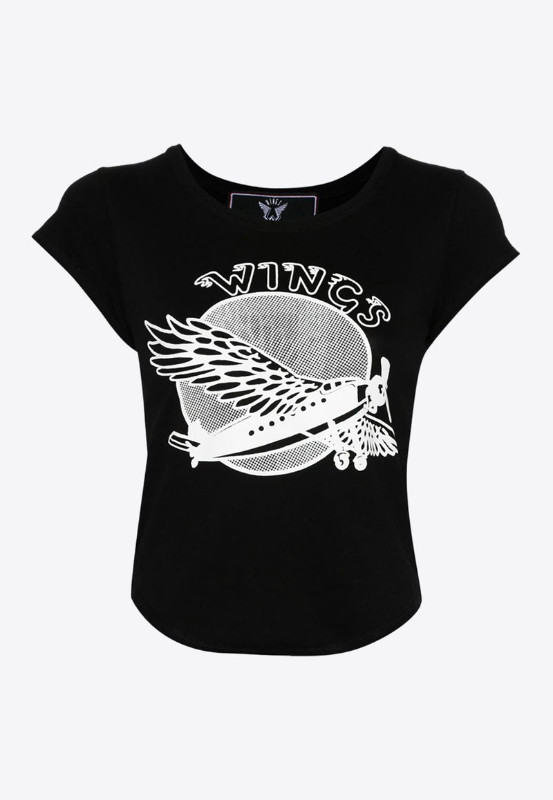 Wings Graphic Print Baby Tee