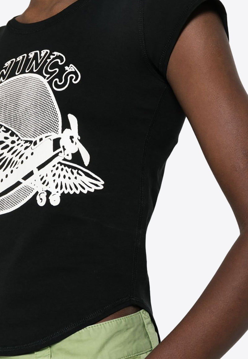 Wings Graphic Print Baby Tee