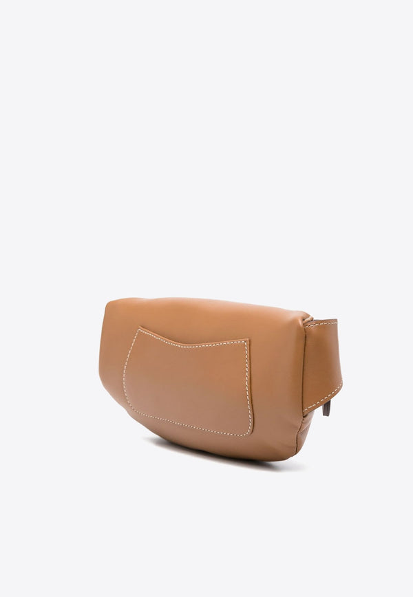 Logo Patch Leather Belt Bag