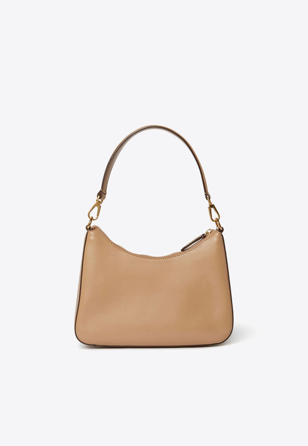 Small Logo Shoulder Bag in Faux Leather