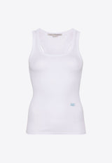 Logo-Embroidered Tank Top - Pure White