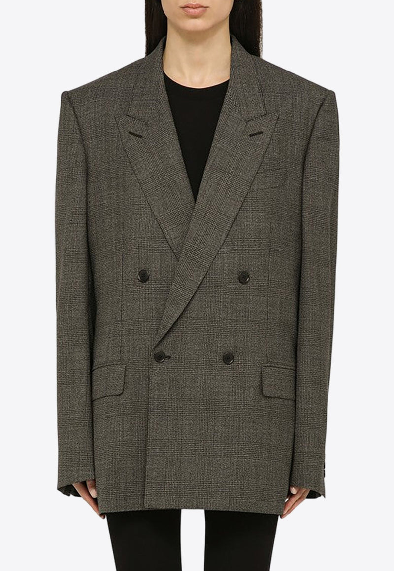 Prince Of Wales Double-Breasted Blazer