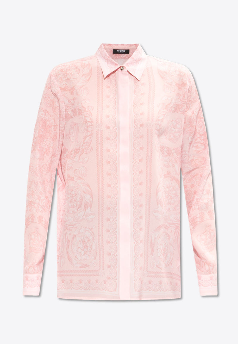 Barocco Print Silk Shirt