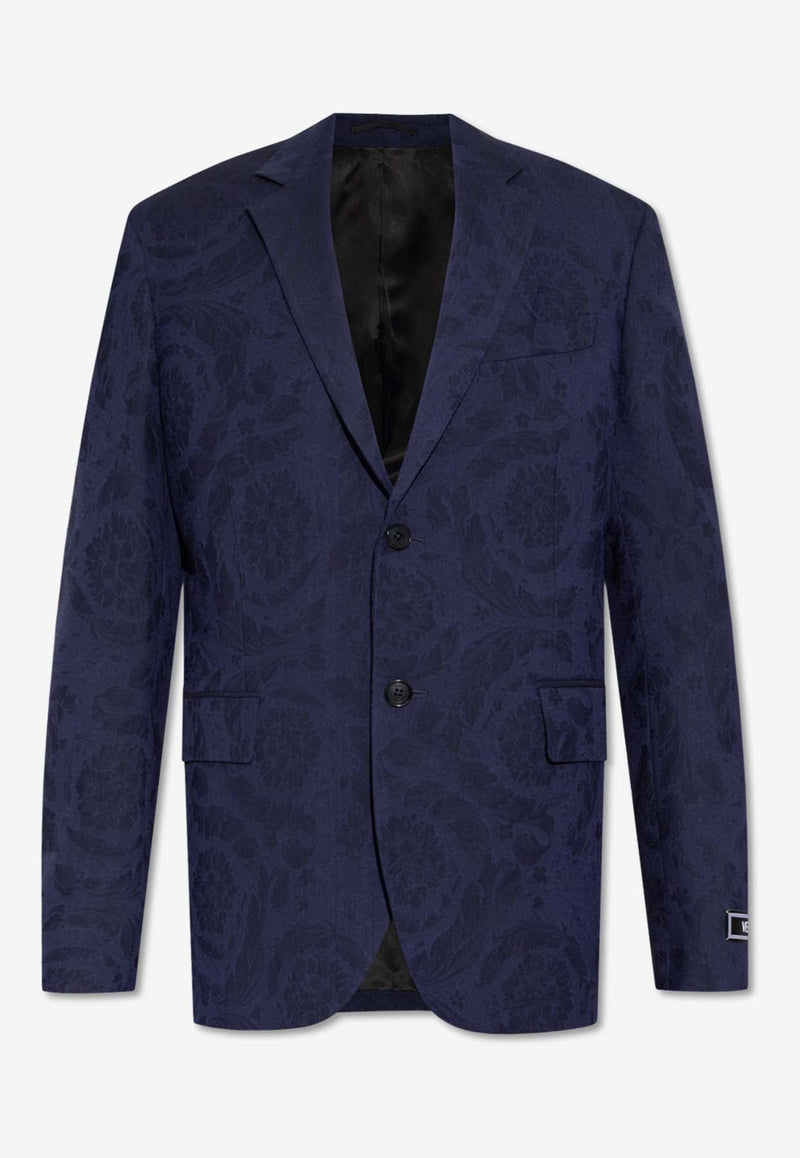 Barocco Jacquard Single-Breasted Blazer