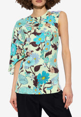 One-Shoulder Floral Top