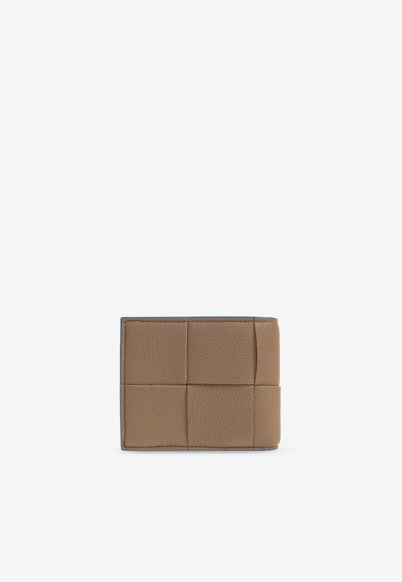 Cassette Bi-Fold Wallet in Intrecciato Leather