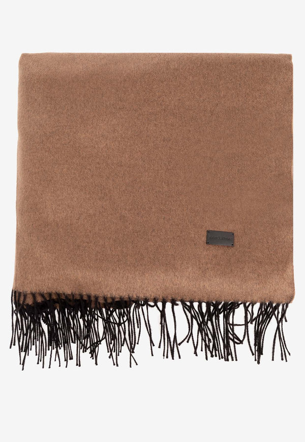Fringed Cashmere and Silk Scarf