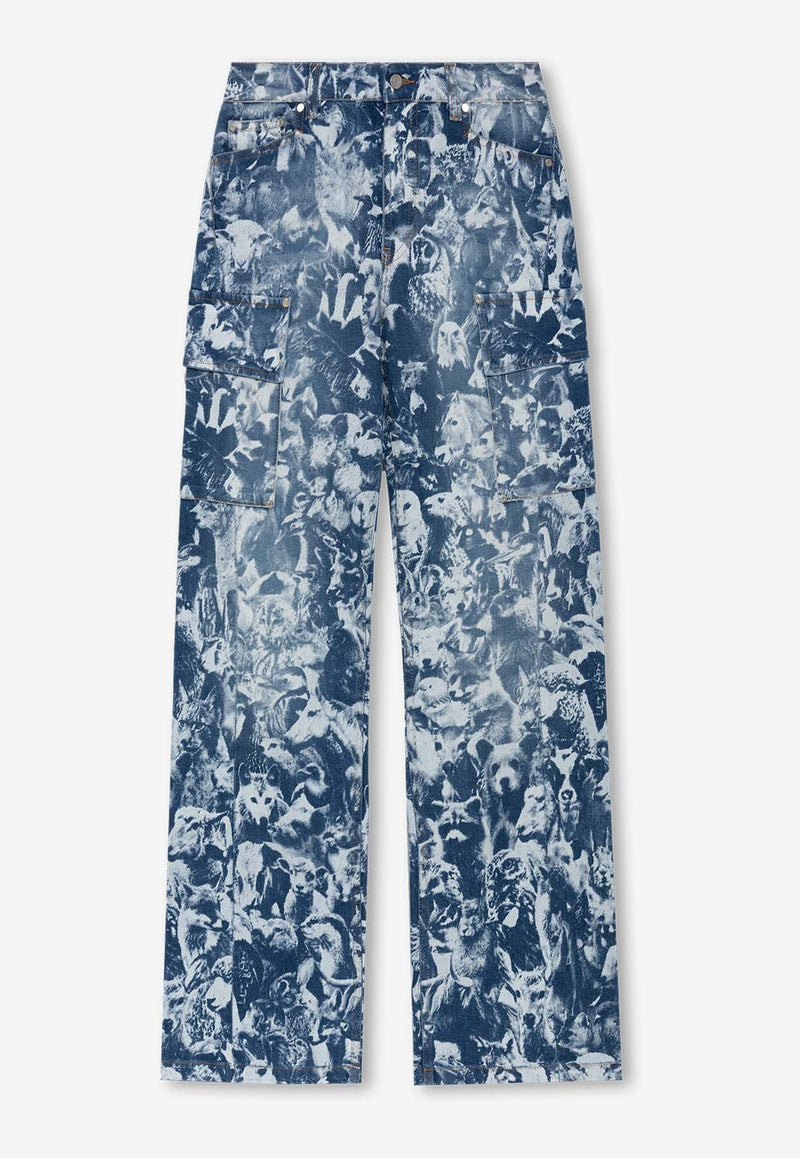 Animal Forest Cargo Jeans