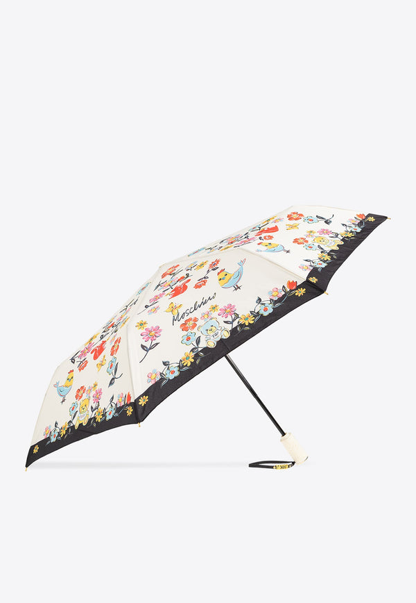 Floral Print Foldable Umbrella