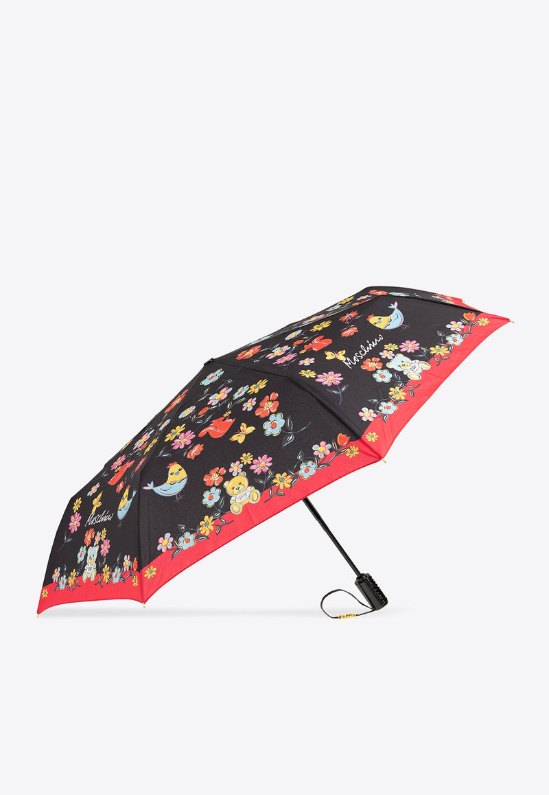 Floral Print Foldable Umbrella