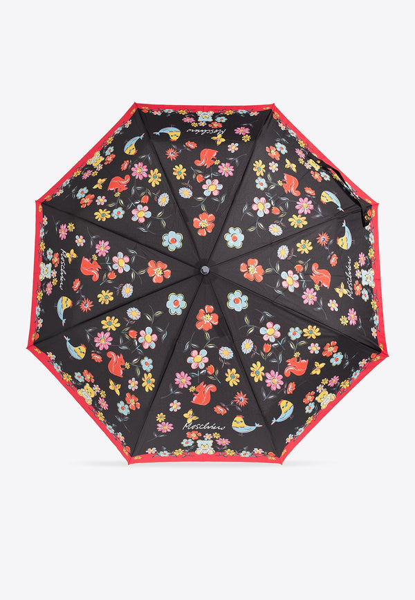 Floral Print Foldable Umbrella