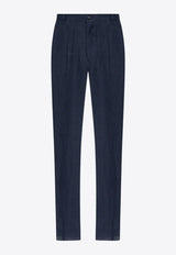 Straight-Leg Tailored Pants