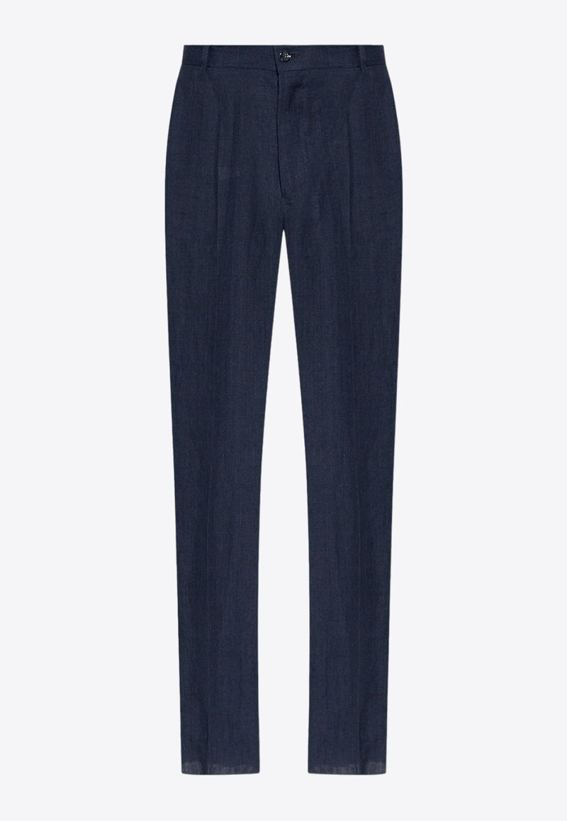 Straight-Leg Tailored Pants