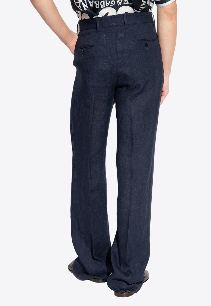 Straight-Leg Tailored Pants