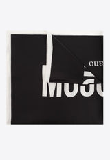 Logo Print Silk Scarf