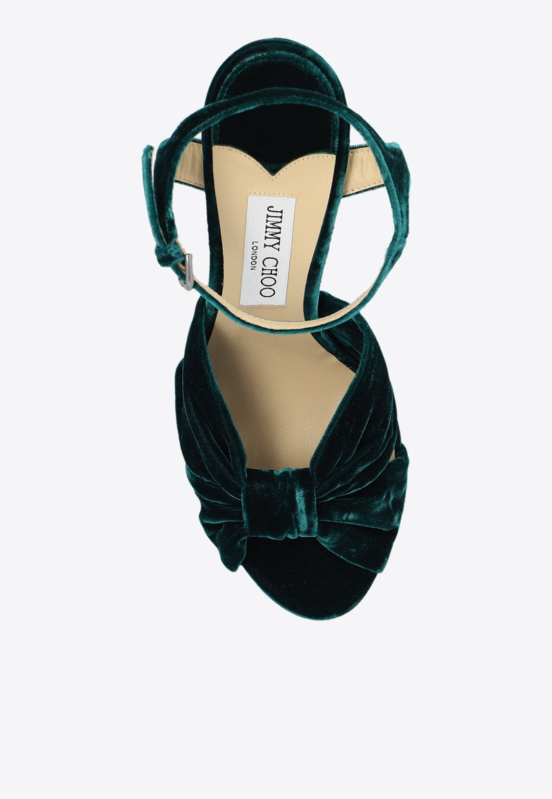 Heloise 120 Velvet Platform Sandals