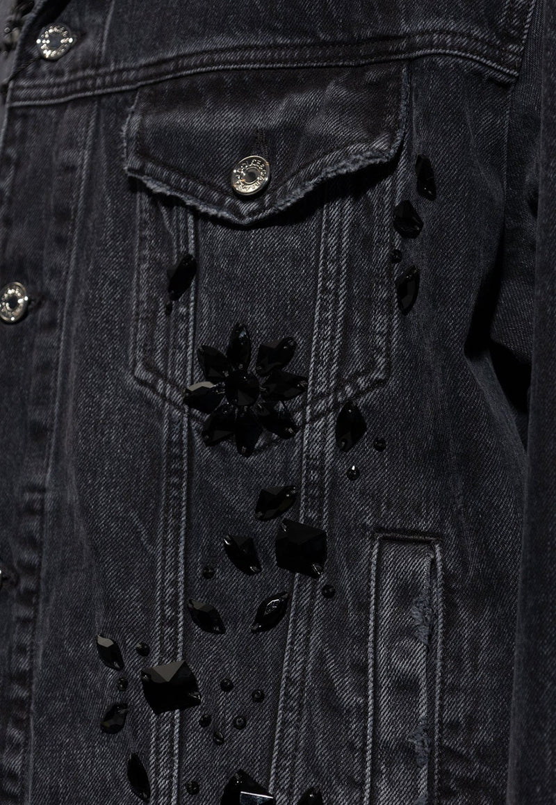 Rhinestone Embellished Denim Jacket