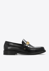 Logo Plaque Leather Loafers