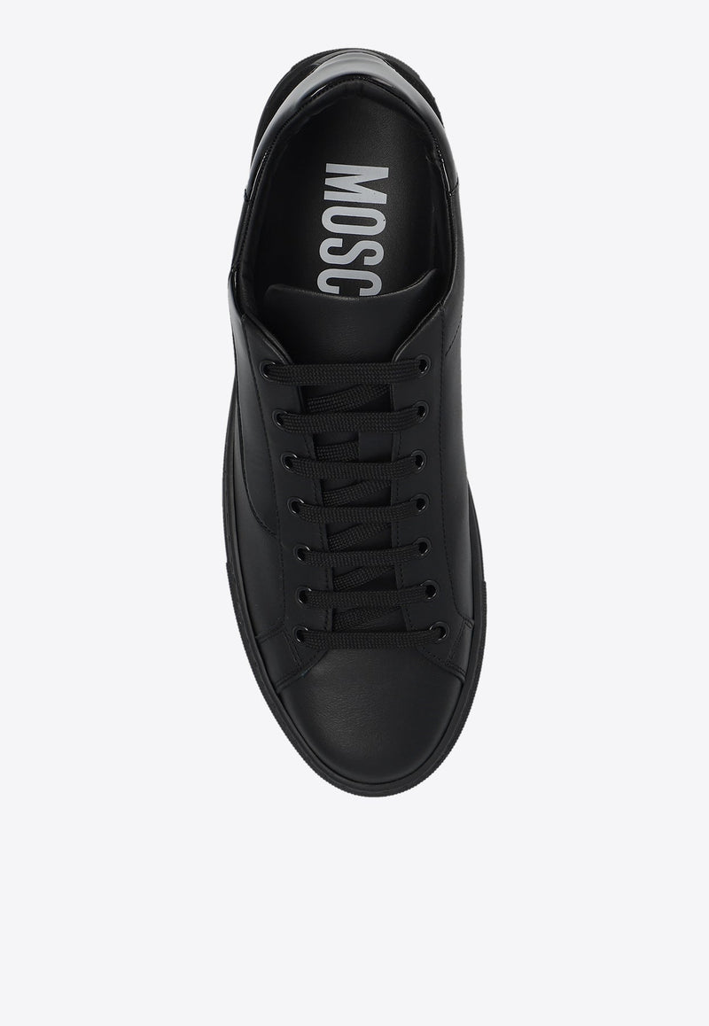 Logo Print Leather Sneakers