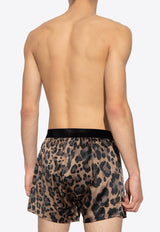 Leopard Print Silk Boxers