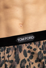 Leopard Print Silk Boxers