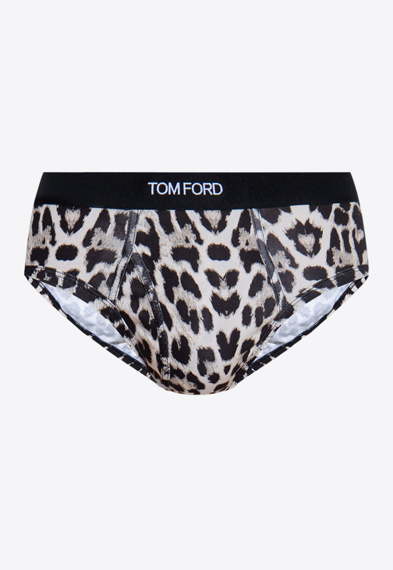 Leopard Print Stretch Briefs