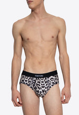 Leopard Print Stretch Briefs