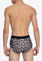 Leopard Print Stretch Briefs