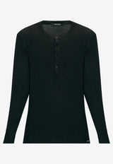 Henley Long-Sleeved Pajama Top