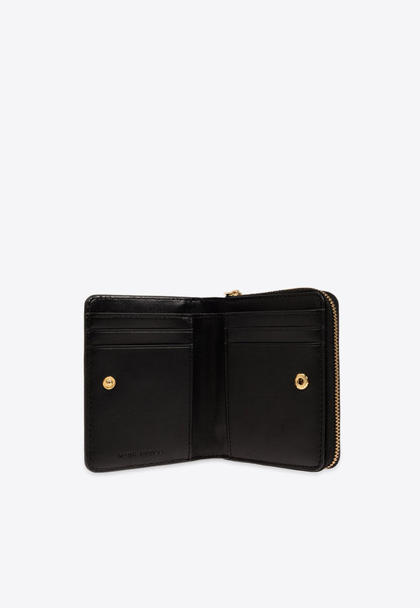 The Mini Grained Leather Compact Wallet