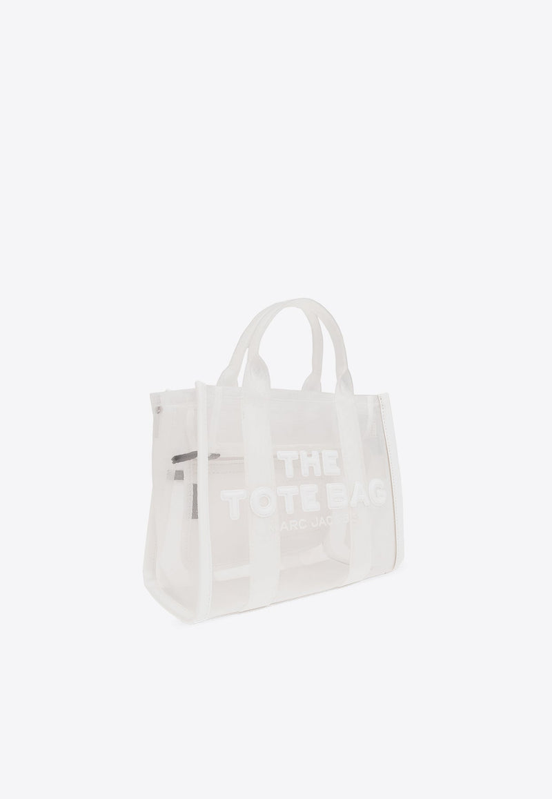 The Small Sheer-Mesh Logo Tote Bag