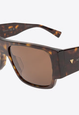 Upside-Down Logo Rectangular Sunglasses