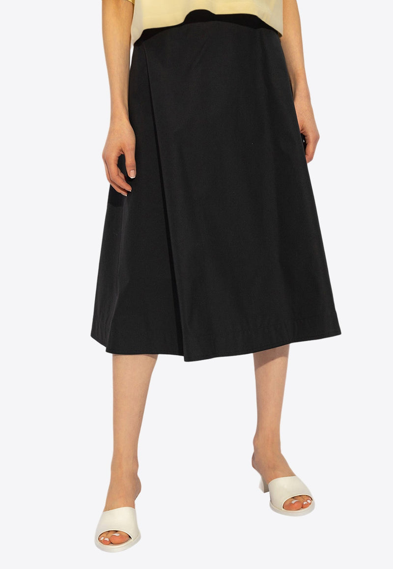 High-Waist Midi Flared Skirt
