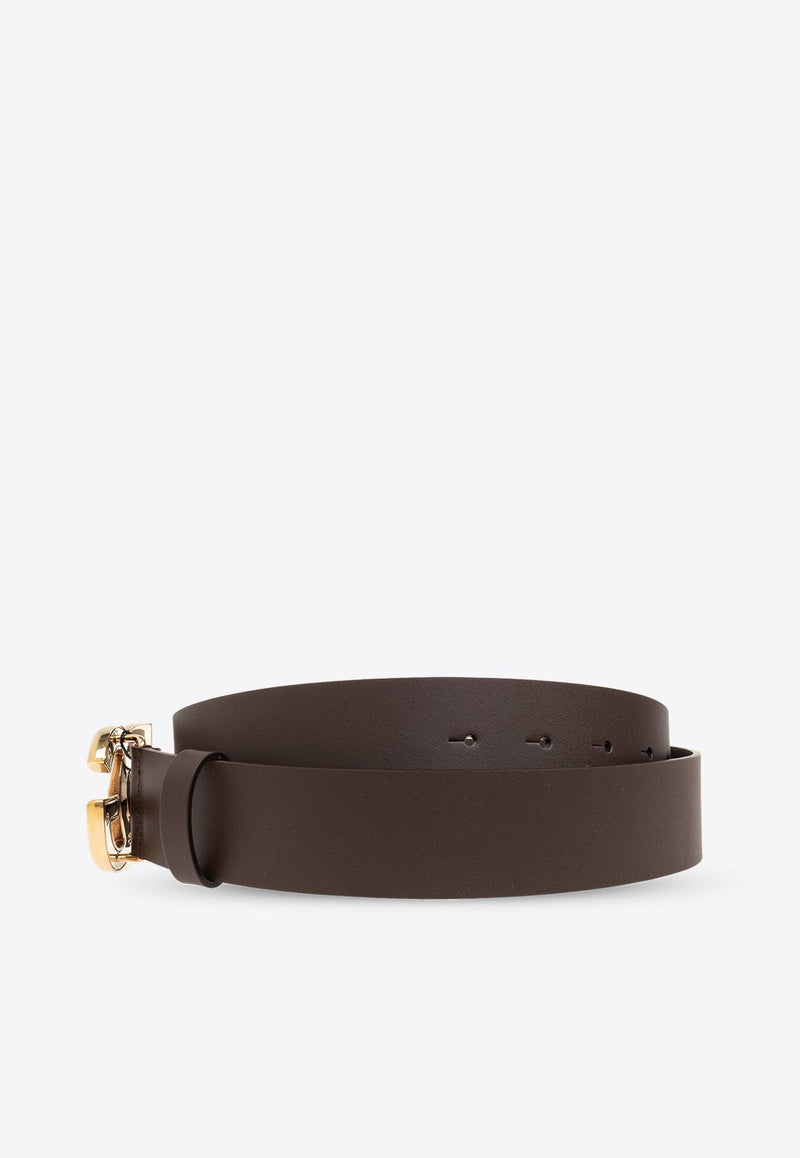 DG Logo Buckle Leather Belt