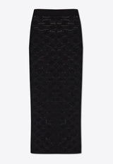 Logo Jacquard Midi Pencil Skirt