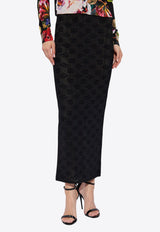 Logo Jacquard Midi Pencil Skirt