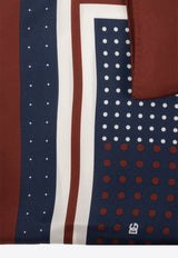 Polka Dot Squares Silk Foulard