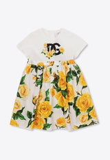 Baby Girls Paneled Logo Floral Dress