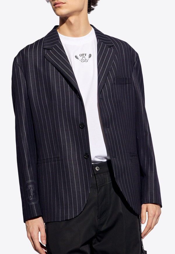 23 Print Pinstripe Wool Blazer