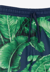 Boys Banana Leaves Mesh Shorts