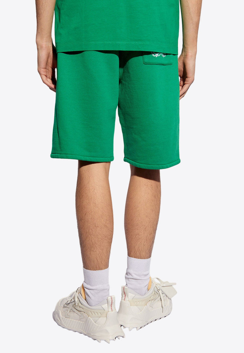 Logo Embroidered Drawstring Bermuda Shorts