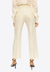 Striped Straight-Leg Pants