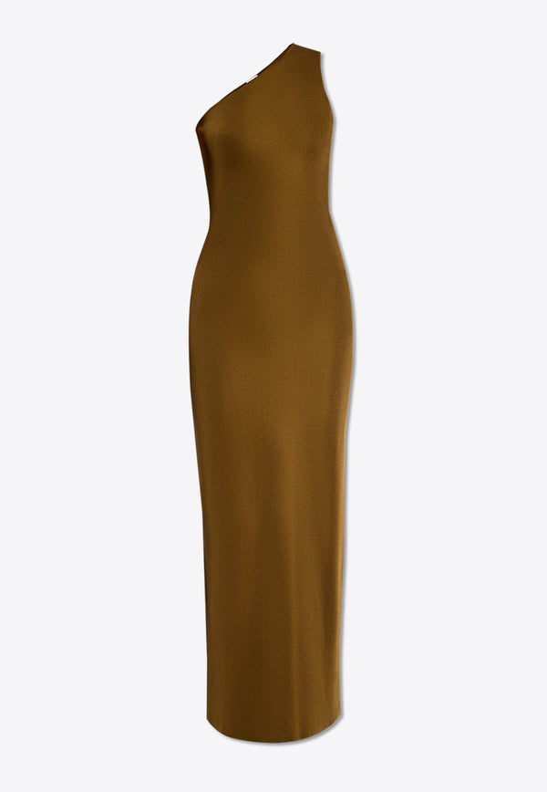 One-Shoulder Silk Maxi Dress