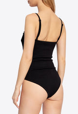 Textured Bustier One-Piece Swimsuit