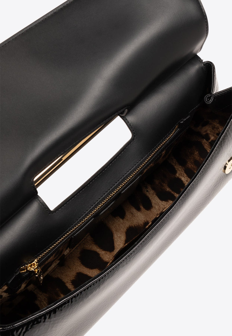 Large Sicily Patent Leather Clutch Bag