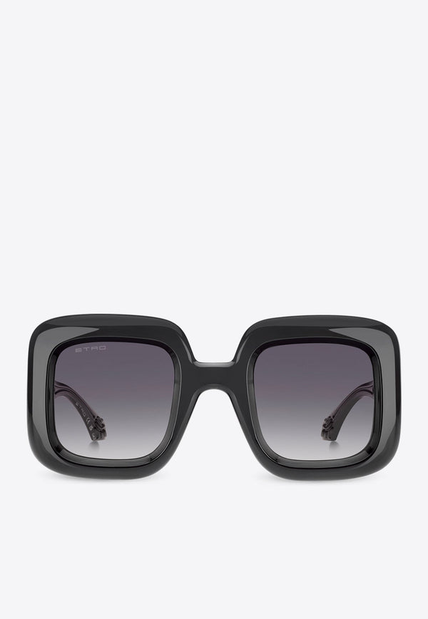 Paisley Square-Frame Sunglasses